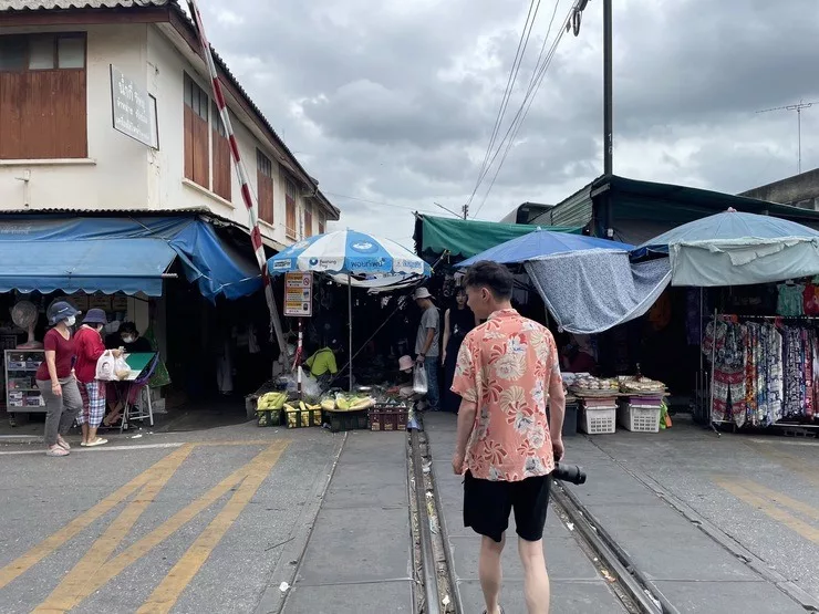 Maeklong Railway Market Entrance