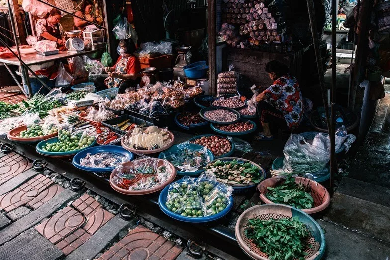 Roadside vegetable vendor