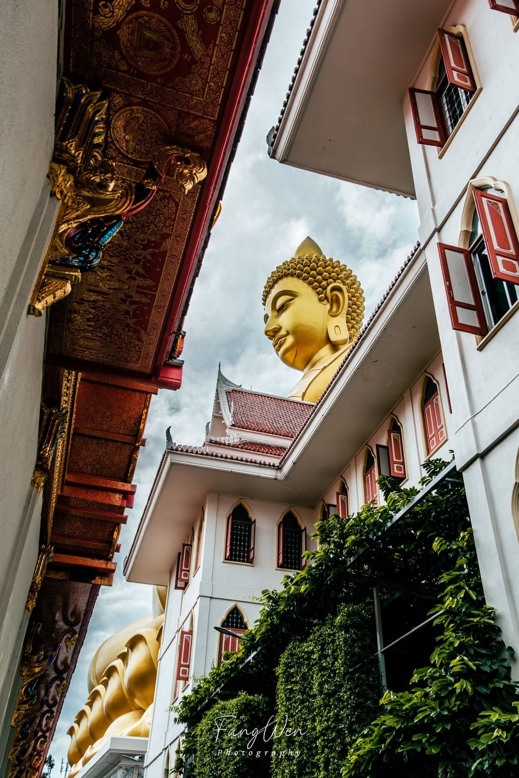 At the feet of the Buddha